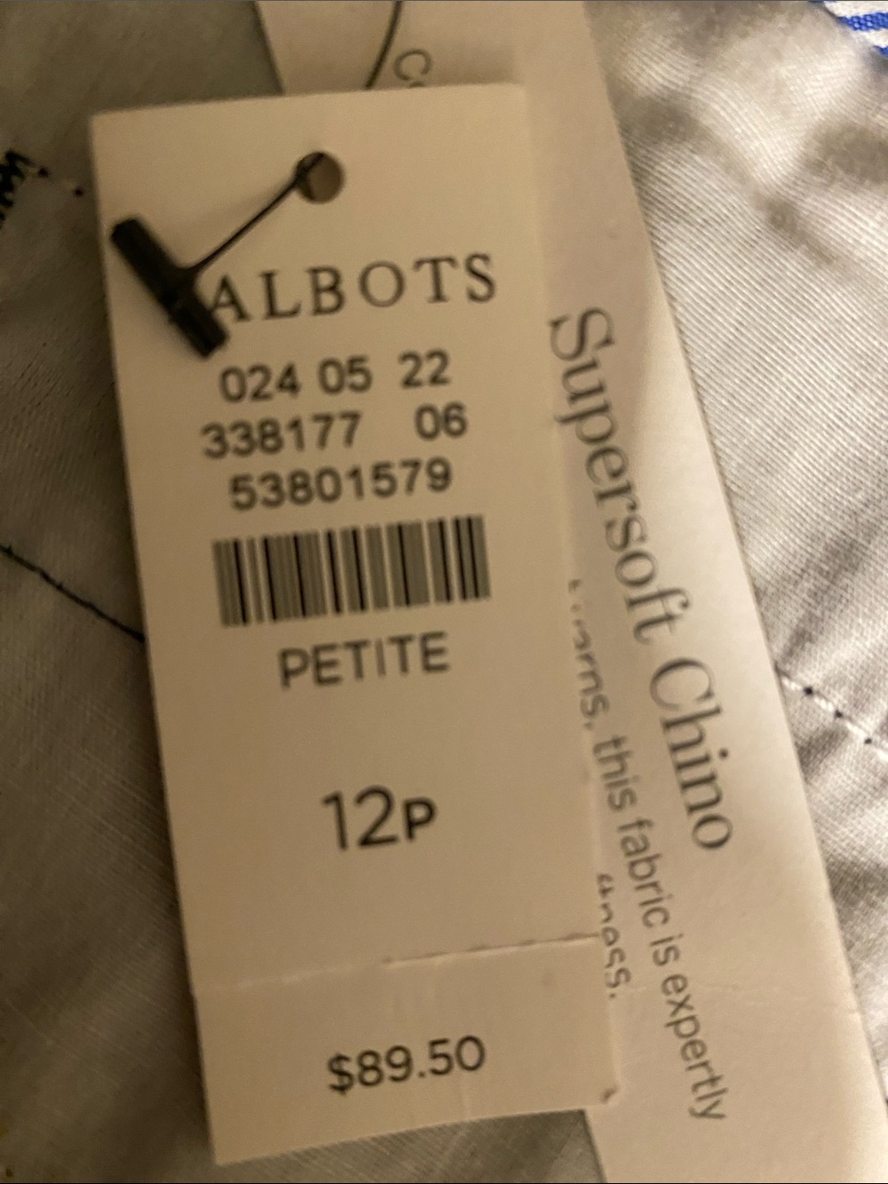 Talbots Relaxed Chino Pants • 12 Petite • Navy - Picture 8 of 8